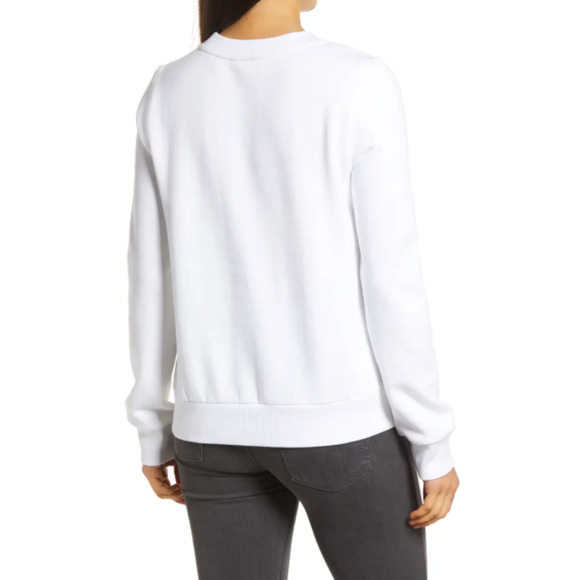 1901 Pop Clink Fizz Sweatshirt White Small NWT Holiday Champagne New Years - Picture 2 of 10